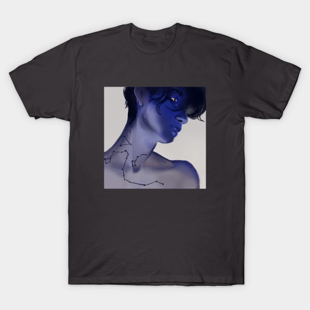 Boy with the star tattoos T-Shirt by harmonybecker